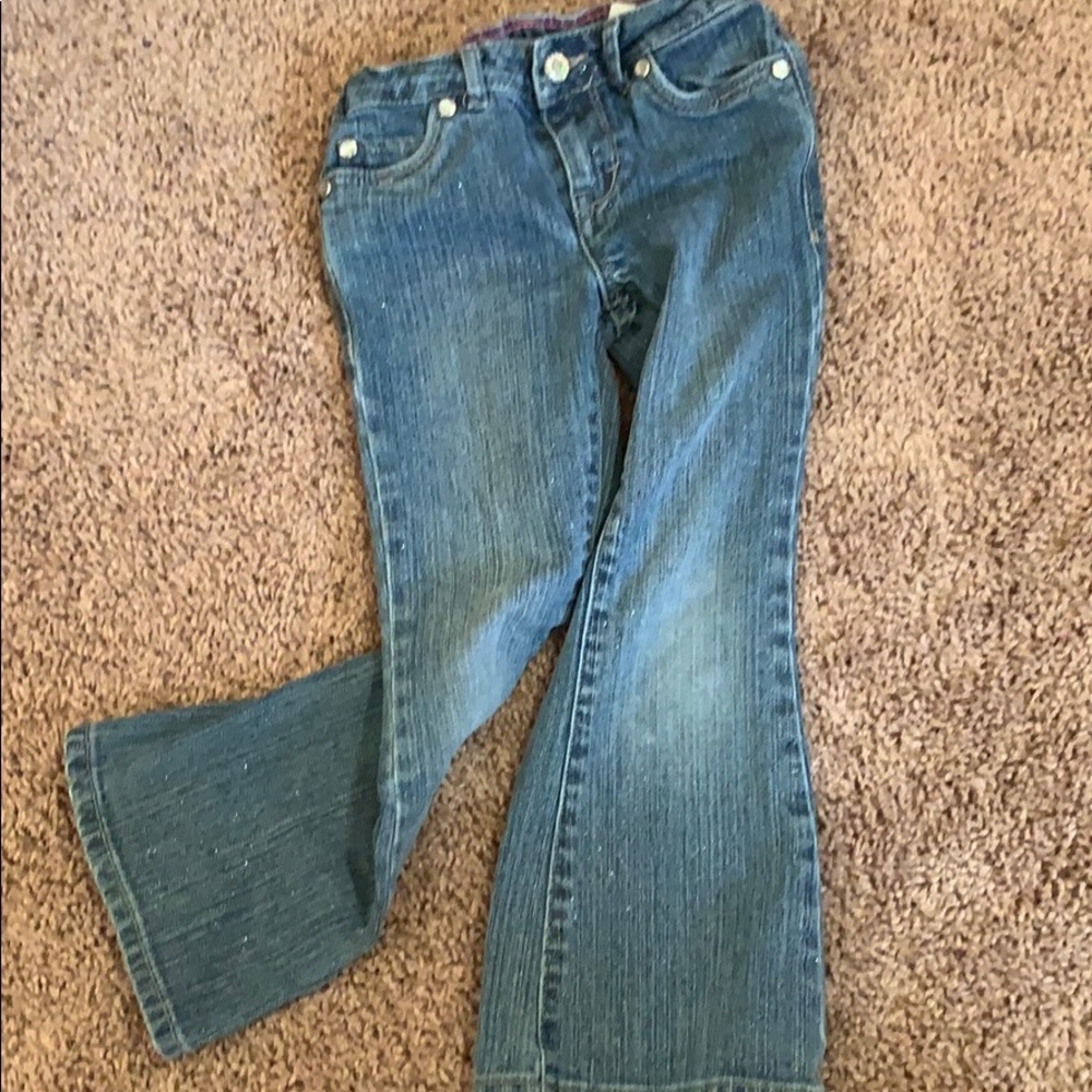 Levi’s girls size 5 reg flare sparkle denim